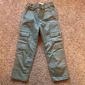 Light green, mini Boden cropped cargo pants, girls, size 8